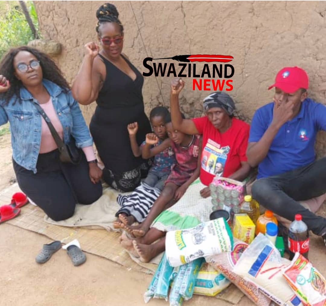 UK based Swazi donates for pro-democracy Hosea Gogo, SWALIMO’s Sibongile Mamba-Manyika delivers grocery.