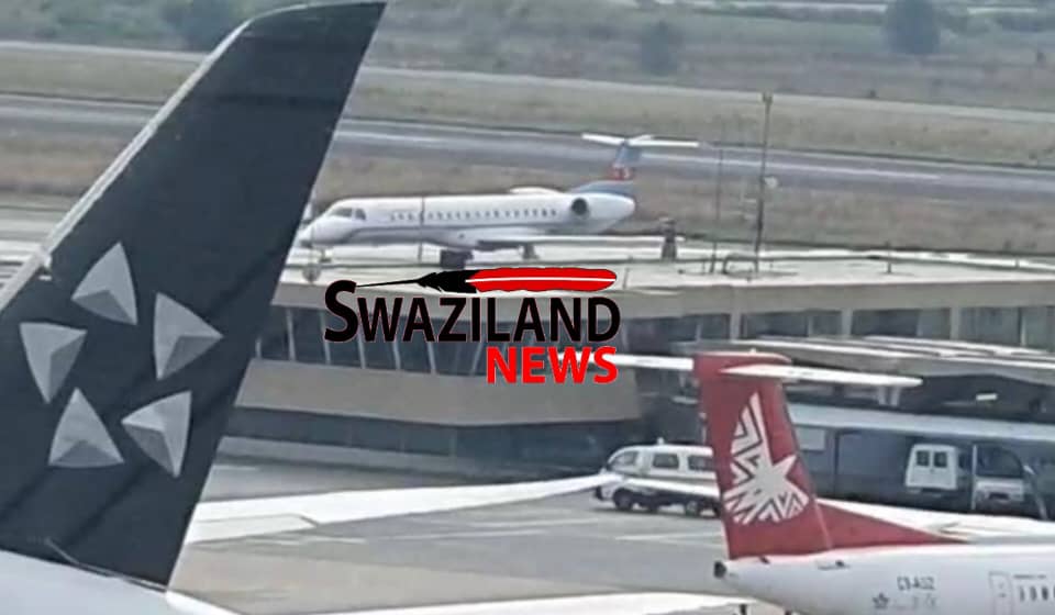  “I will send these pictures to Zwemart first”,says King’s Interpreter Sihle Dlamini as he takes first Eswatini Air flight.