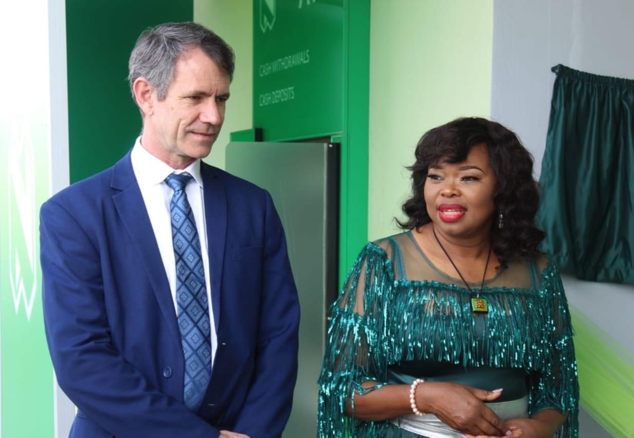 Finance Minister Neal Rijikernberg officially opens Nedbank Buhleni Branch, says financial institution paid R103million dividends to Government.
