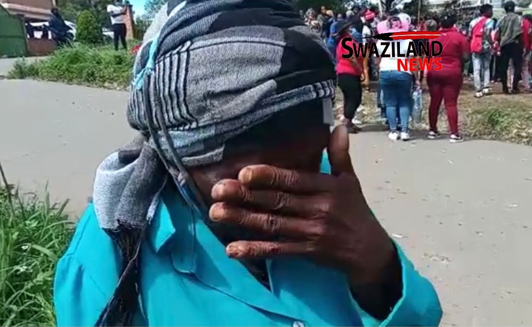 Gogo cries outside court, says incarcerated pro-democracy MP Bacede Mabuza was feeding her, other residents.