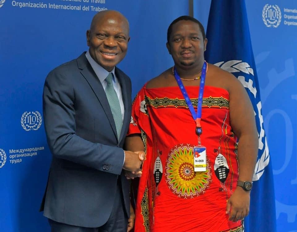 Labour Minister Phila Buthelezi meets ILO Director General Gilbert Houngbo,appreciates financial support.
