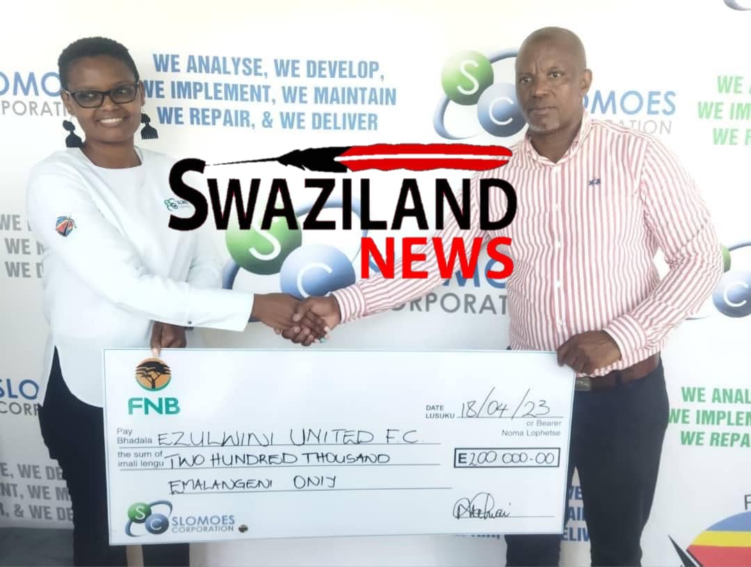 Slomoes Corporation sponsors Ezulwini United F.C. with R200,000.00.