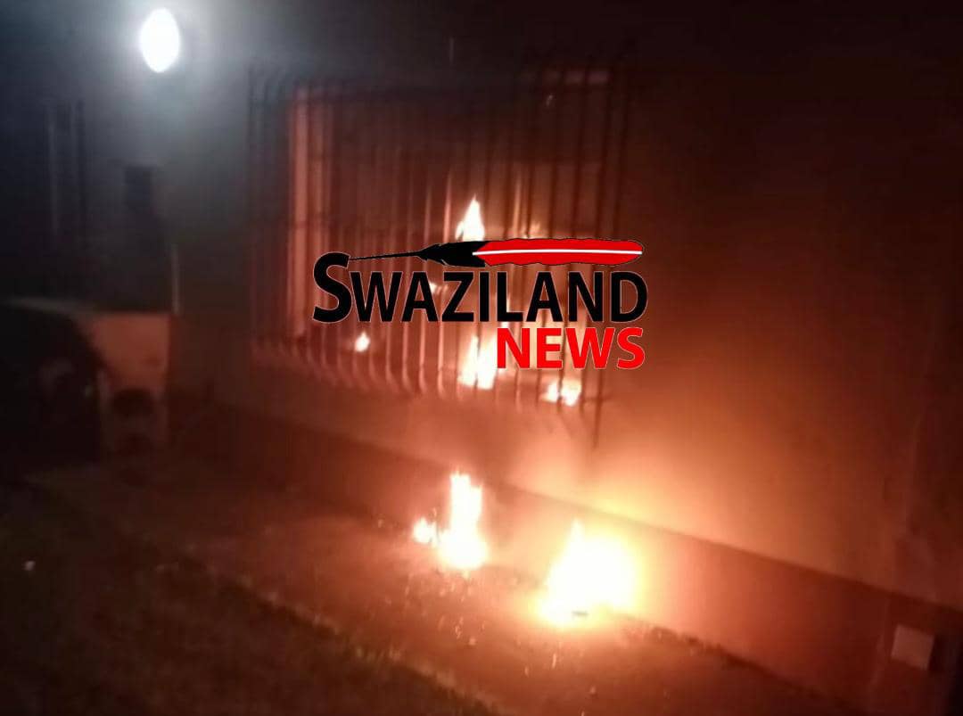  ESWATINI UNREST: LaMgabhi eBhunya Inkhundla petrol bombed.