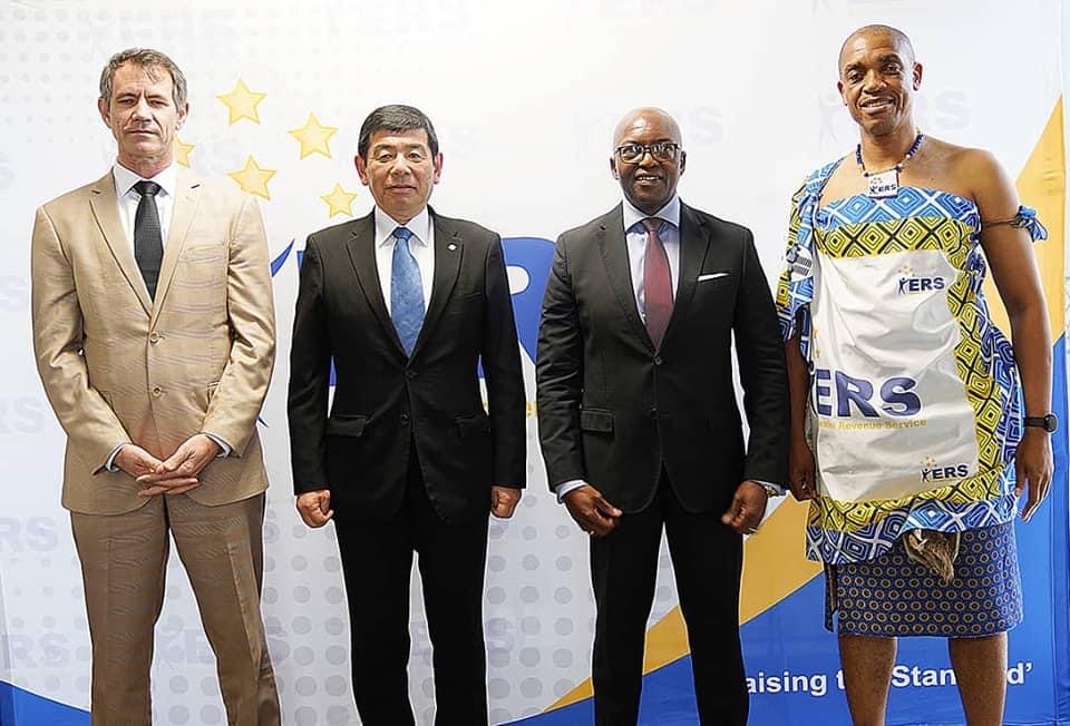 Finance Minister Neal Rijikernberg,SRA boss meet World Customs Organization Secretary General Dr Kunio Mikiriya.