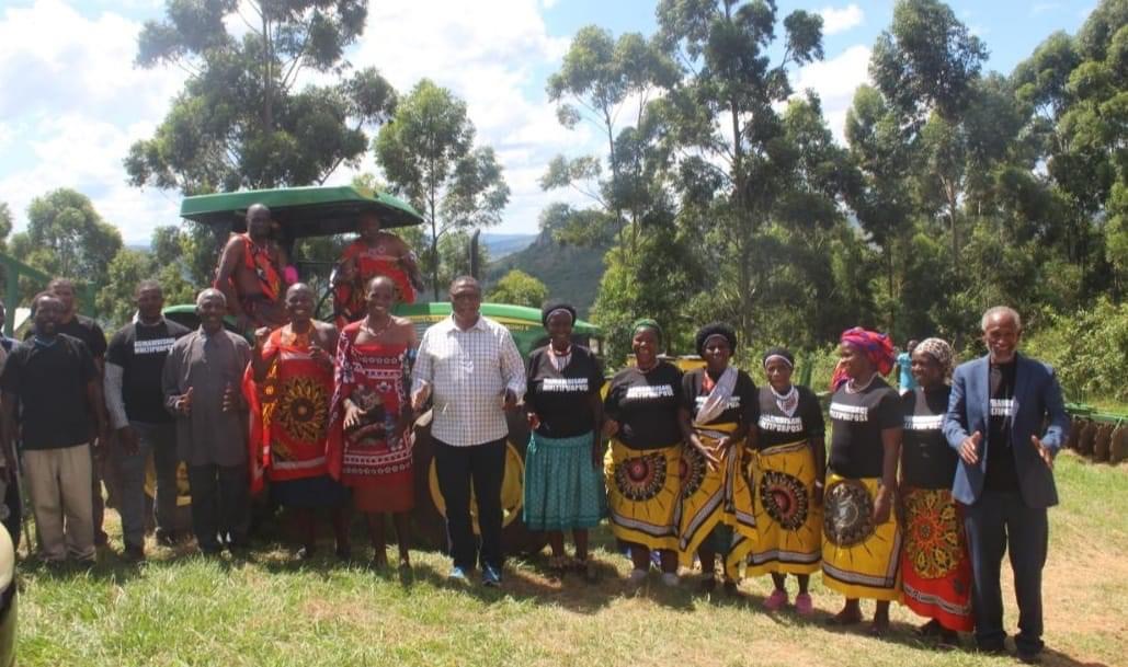 Nkhaba MP Zakhele Magongo witnesses handover of R1.2million tractor to Nkhaba Cooperative by Tinkhundla Minister.