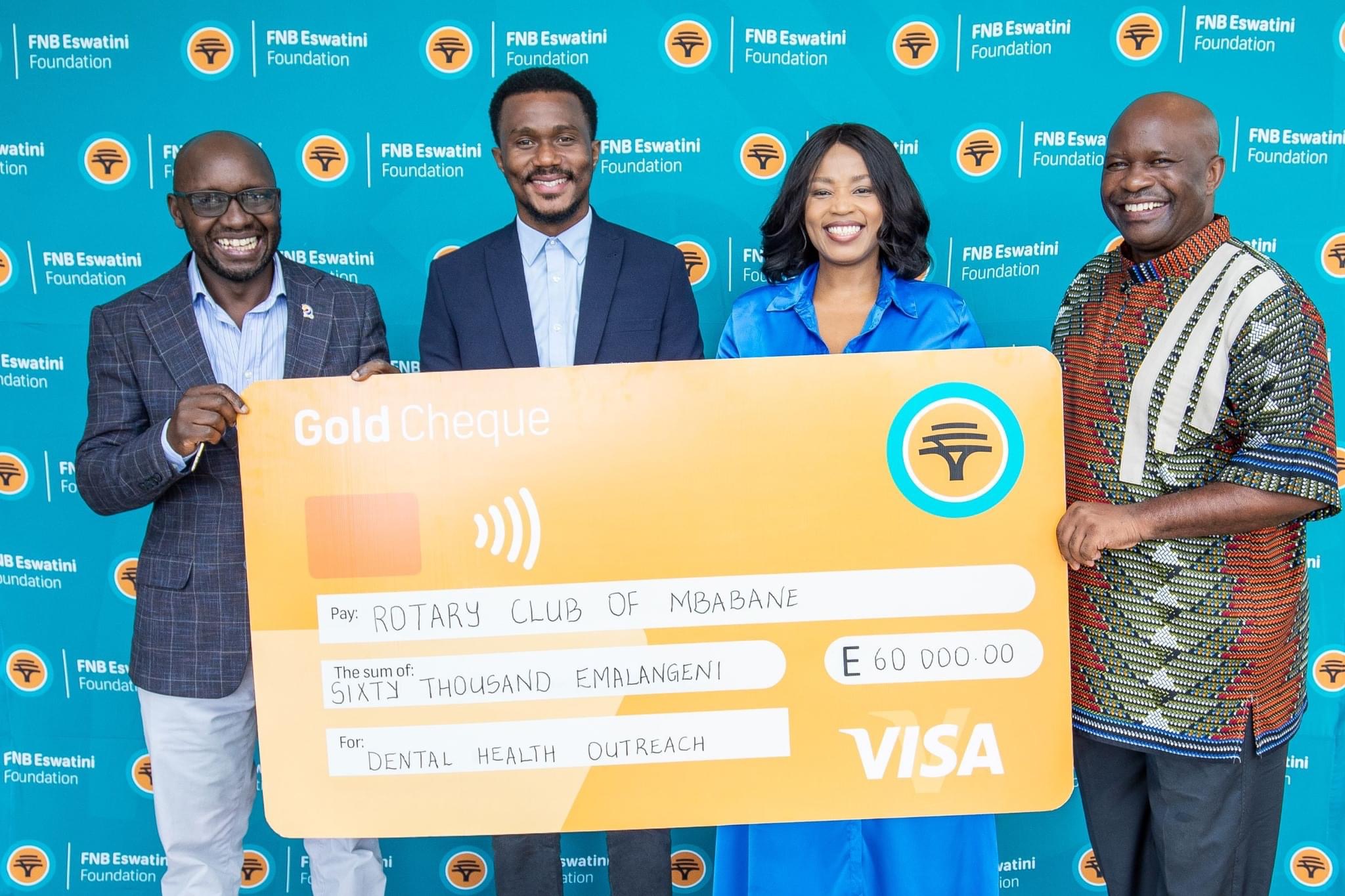 FNB Eswatini Foundation donates R60,000.00 in support of the Mbabane Rotary Club Medical and Dental Outreach