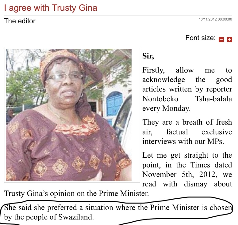 Aspiring Nkilongo MP ex-Deputy Speaker Trusty Gina once called for an elected Prime Minister but later changed her views.