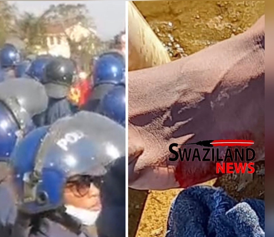  Police blocked thousands of Thabani Nkomonye protestors, SWAYOCO member Linda Hlaze shot.