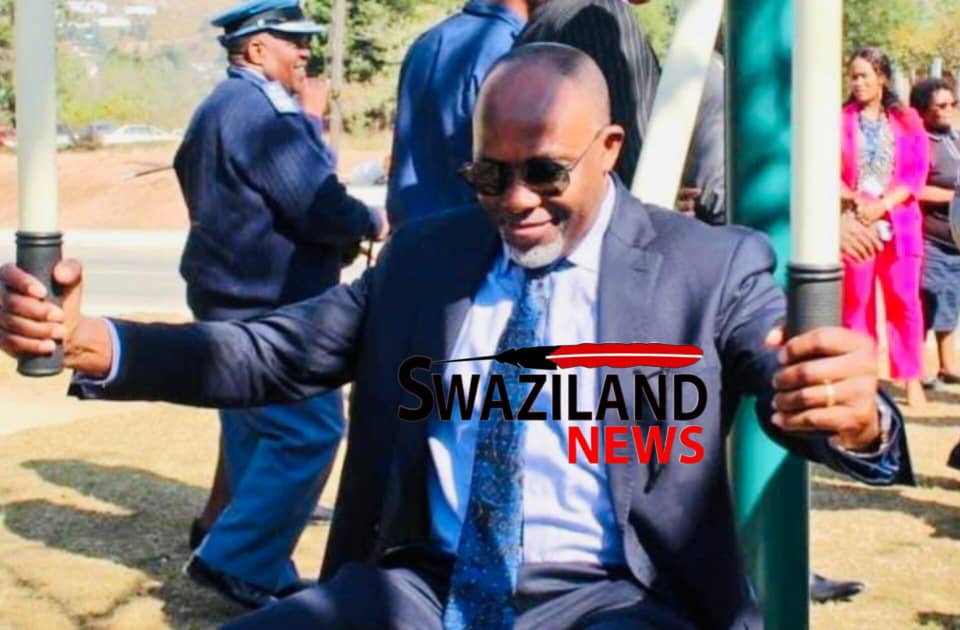 United Nations(UN) Eswatini Resident Coordinator George Wachira tests new free Mbabane public gym.