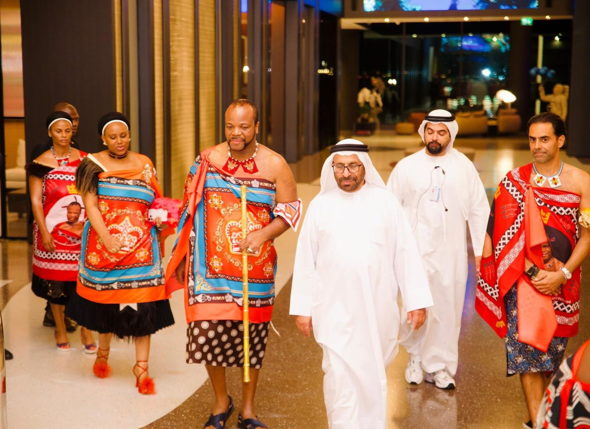 King Mswati arrives safely in Dubai-UAE for World Governments Summit.