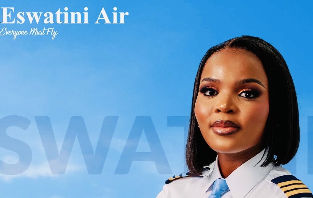Eswatini Air unveils Samkelisiwe Tembe as the first Swazi female pilot,SWAGAA Executive Director congratulates her and applauds women empowerment.