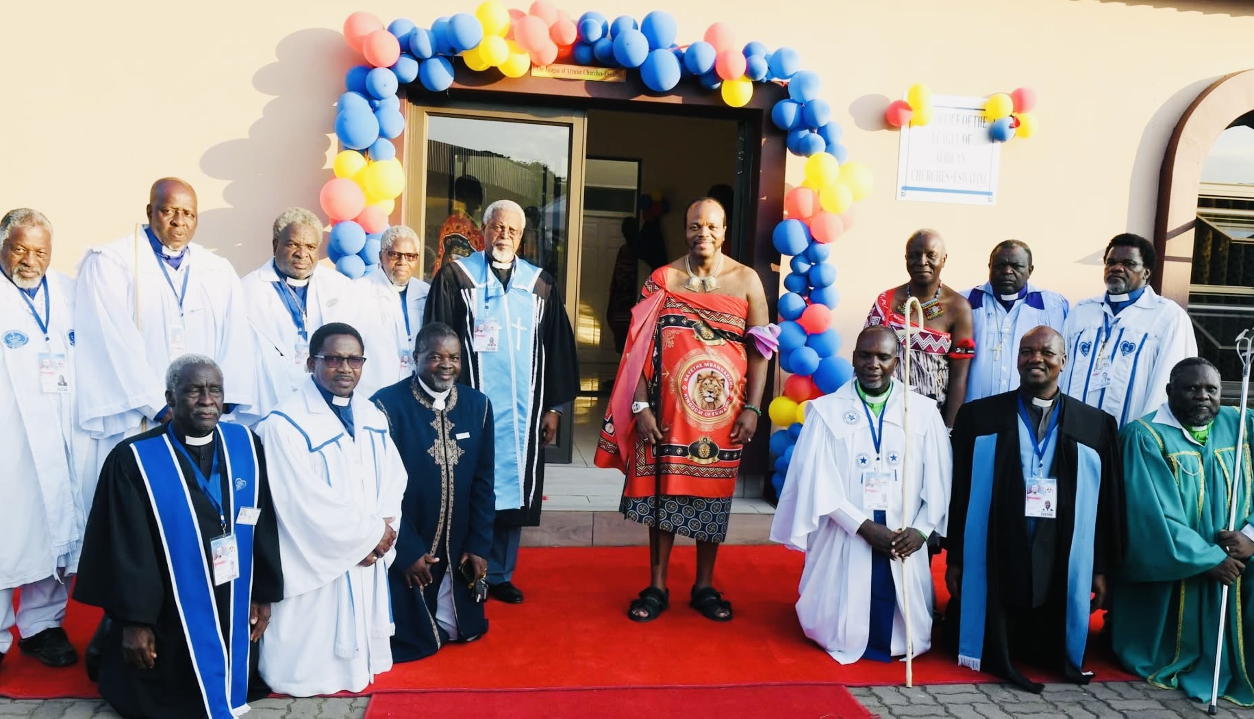King Mswati officially opens League of Churches R1.5million Nkanini Offices.