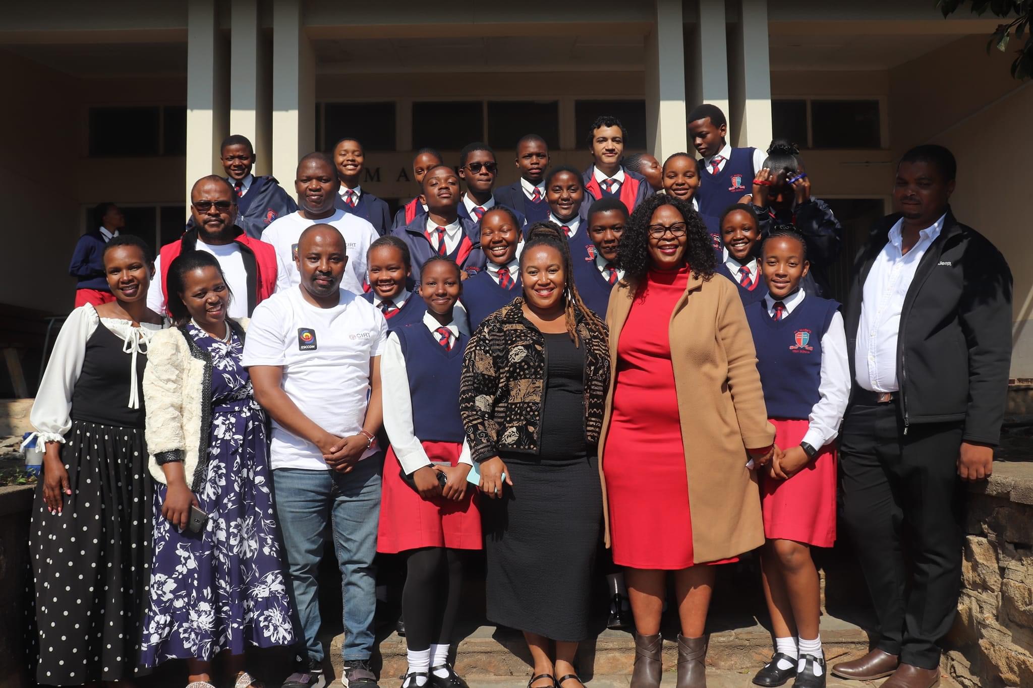 Eswatini Communications Commission(ESCCOM) visit St Marks High School as part of Cybersecurity Awareness Month Campaign.