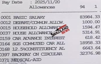 BREAKING NEWS:MPs, members of Governing Council(eMabandla) now earning over R100,000.00 monthly salaries including allowances after salary review.
